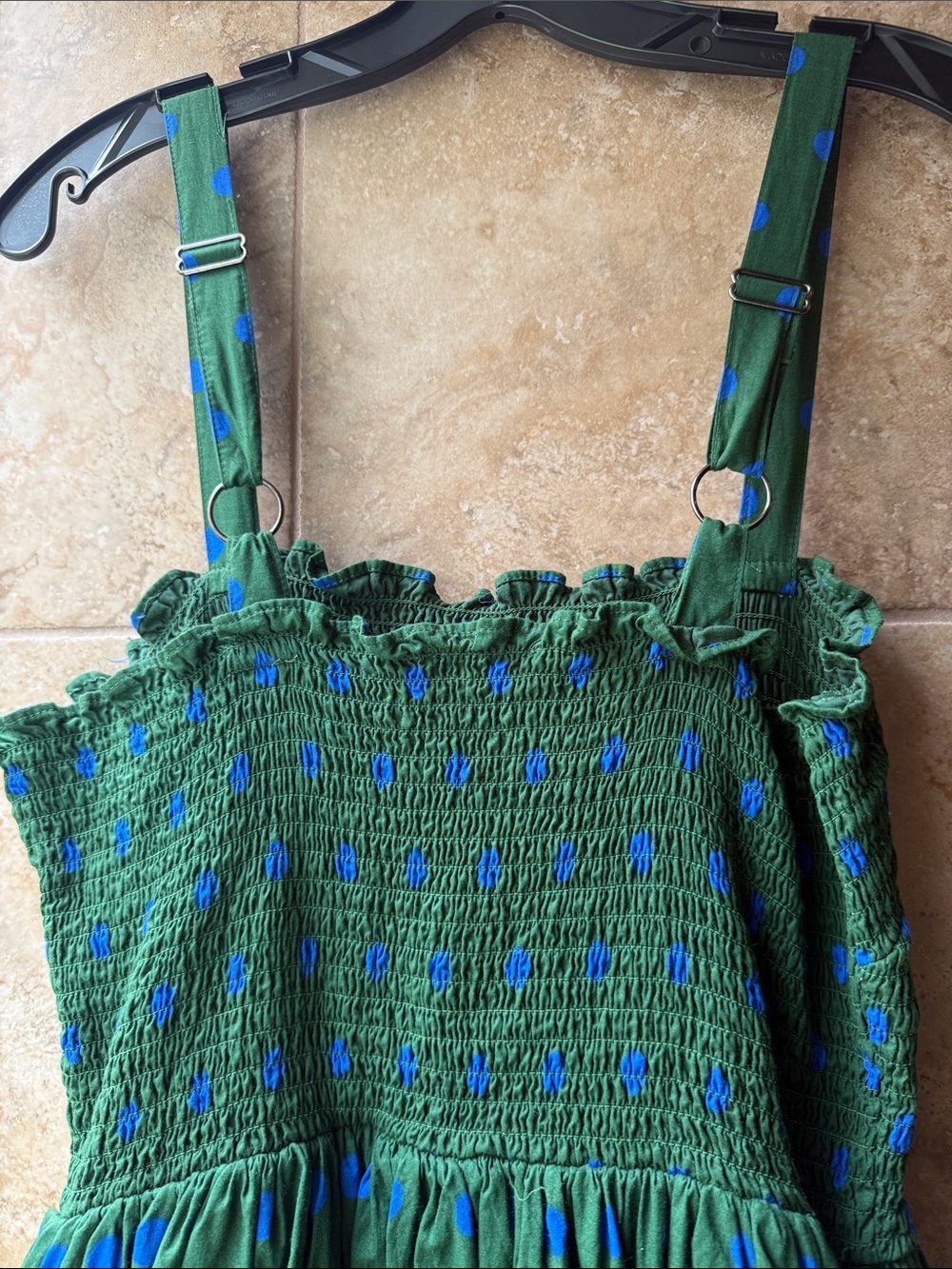 Anthropologie Pinnacle by Shruti Sancheti Smocked A-Line Midi Dress Pockets M - Picture 7 of 16